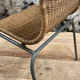 Vintage 1980 Ikea chair in rattan and aluminum