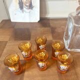 Set of six antique liqueur glasses