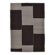 Black and Taupe Handknotted Wool Kilim Rug, 174x251 Cm