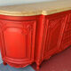 half-moon hunting furniture Louis XV Rocaille in lacquered wood