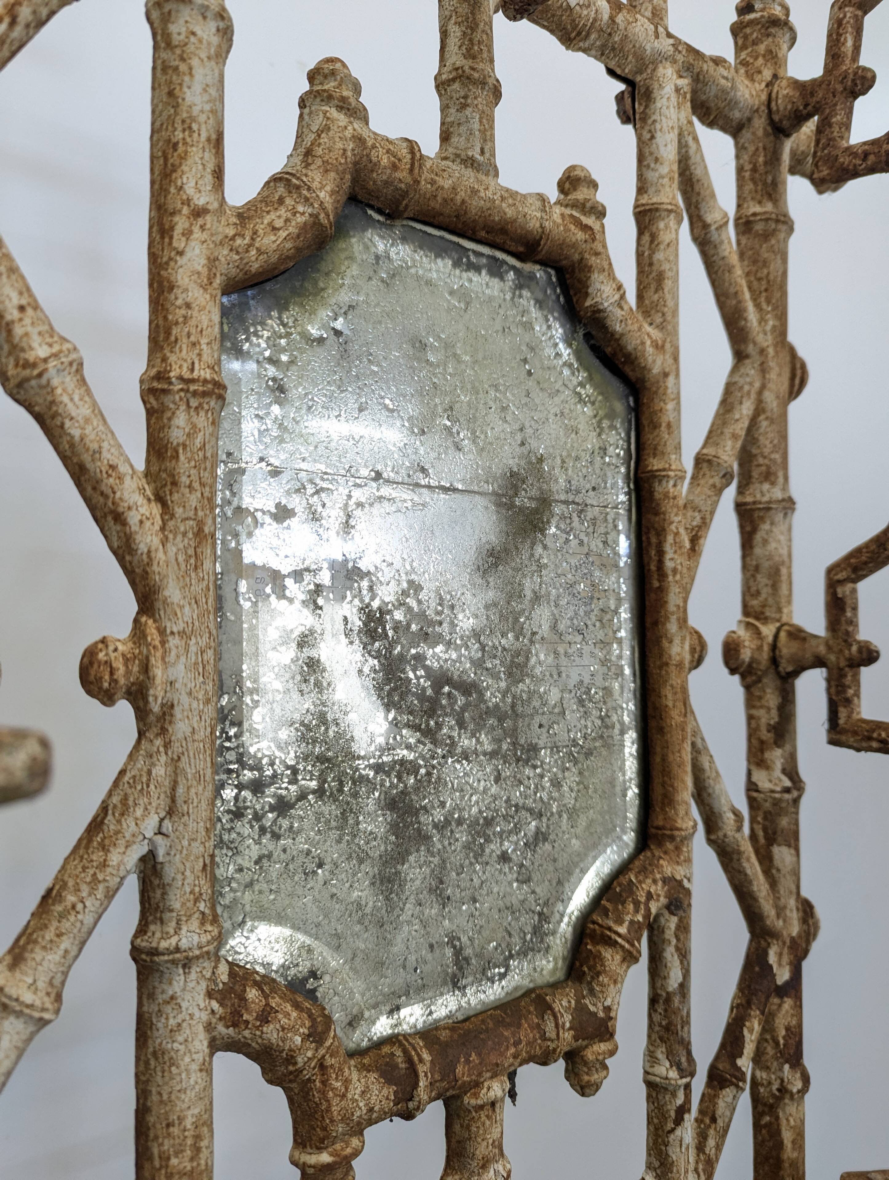 Cast iron and faux bamboo locker by Deville Pailliette, 1900