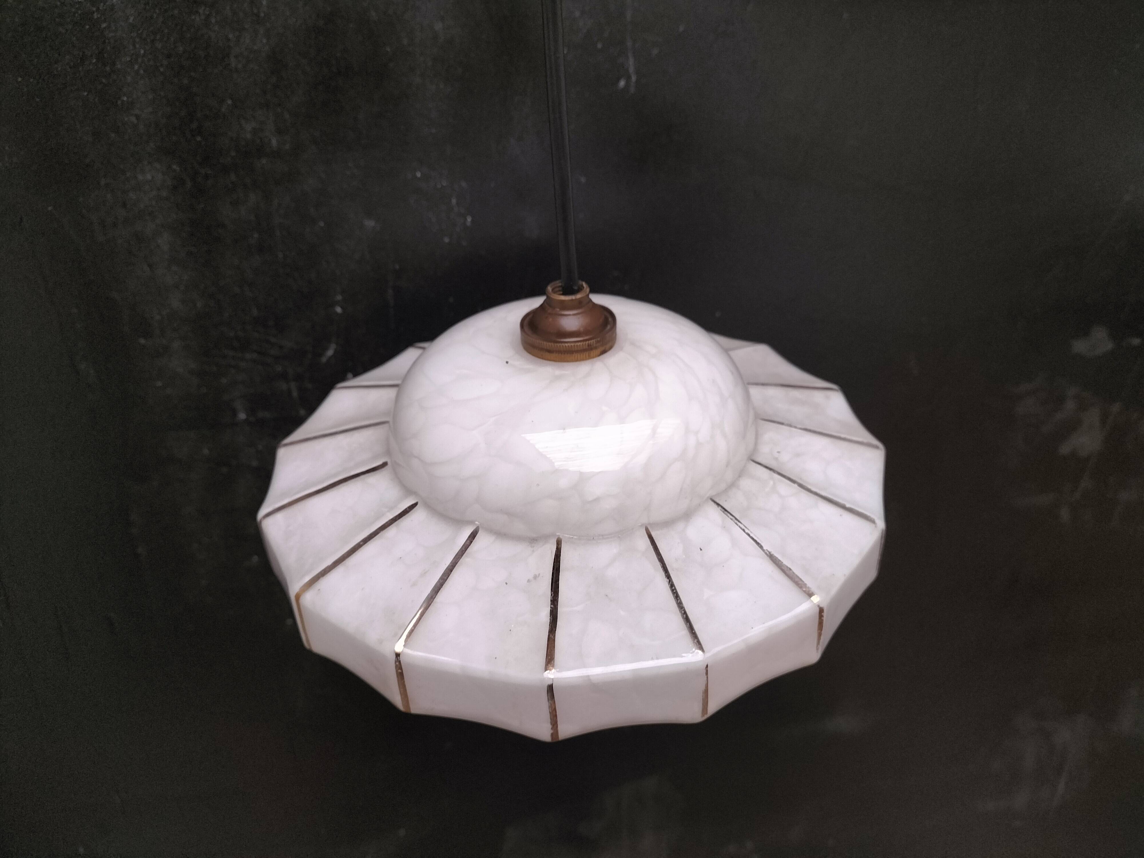 Opaline pendant lights