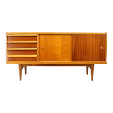 Mid-century teak and maple sideboard, Czechoslovakia, 1960s