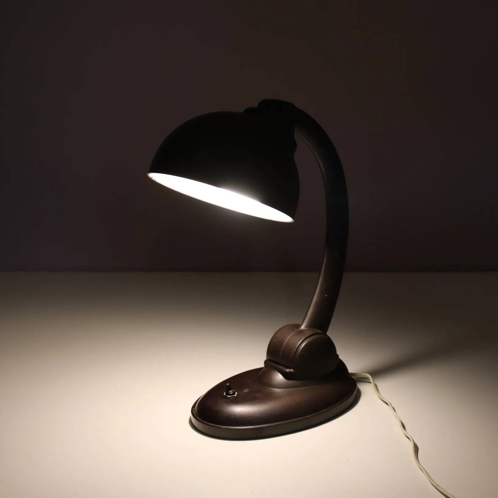 1930s Bakelite desk lamp by Eric Kirkman Cole for ESC, Czech Republic