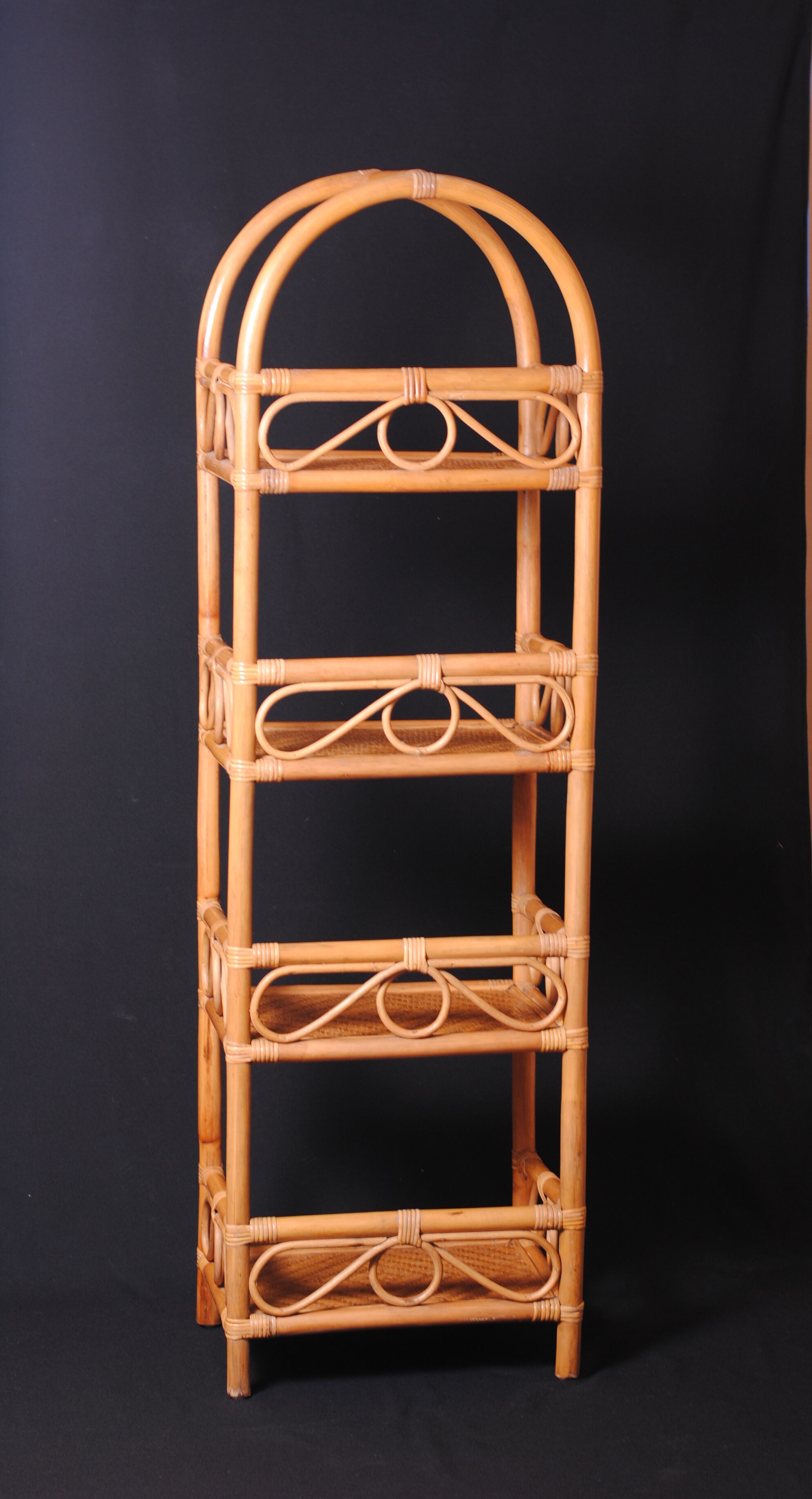 Year 1970 vintage rattan shelf