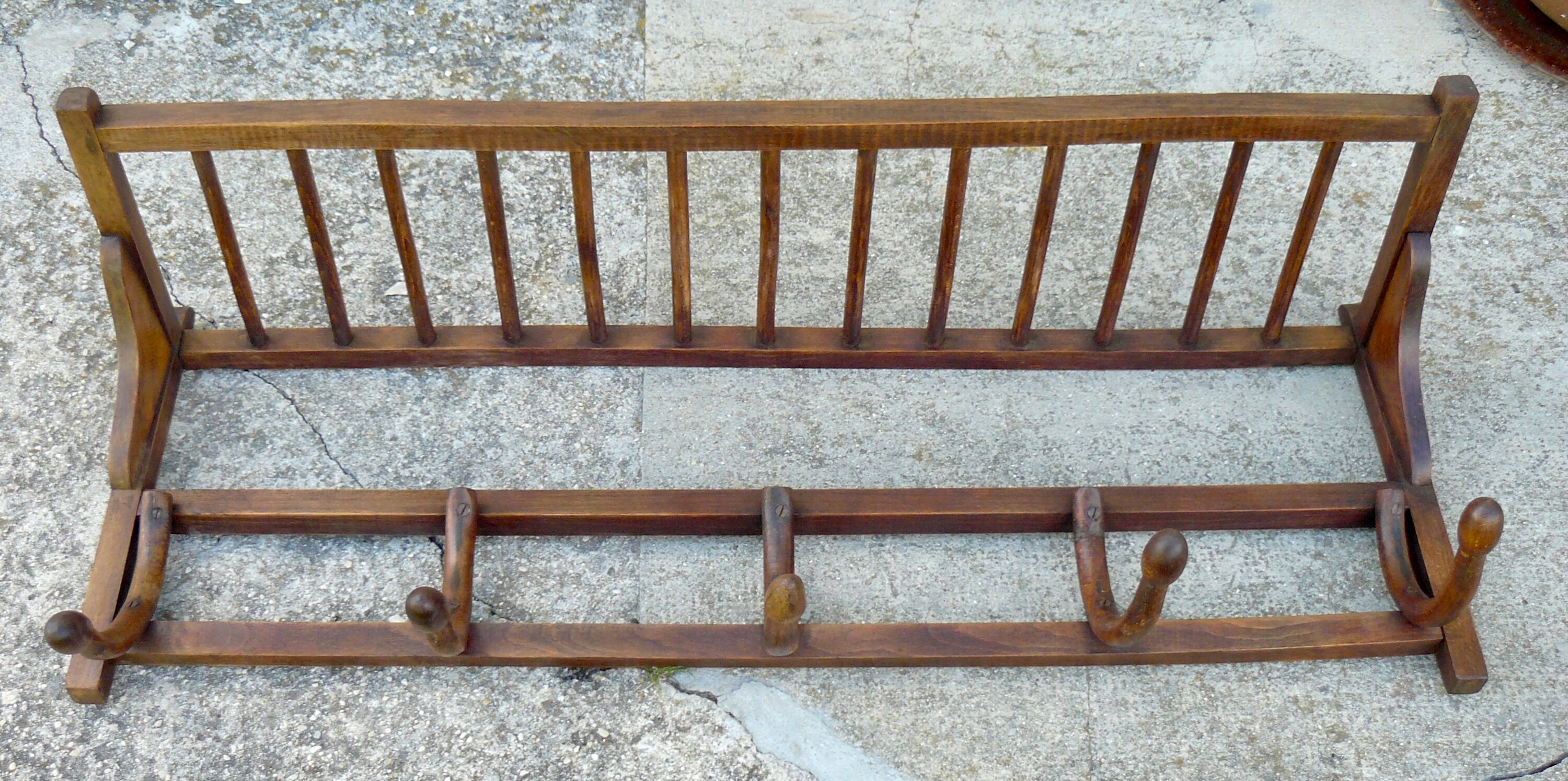 Shelf coat rack vintage hat holder 1940-50