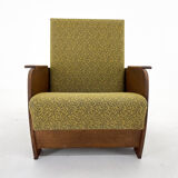 1960s armchair convertible to daybed, czechoslovakia