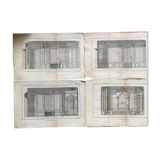 Jacques Renaud Bernard, Set of 5 architectural engravings, eighteenth century