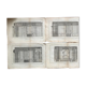 Jacques Renaud Bernard, Set of 5 architectural engravings, eighteenth century