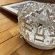 Wall lamp or ceiling light with minimalist porthole glass.