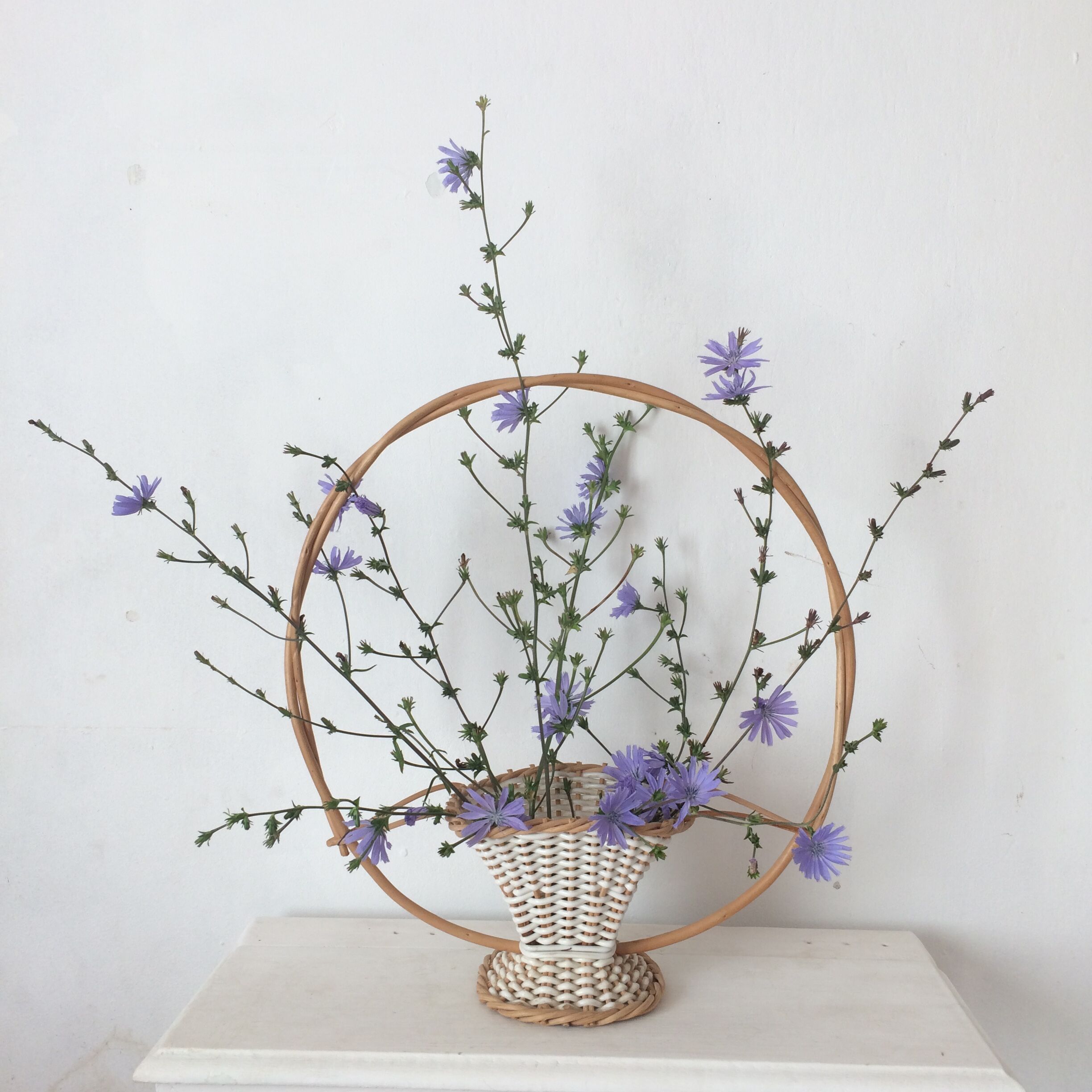 Vintage rattan basket