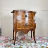 Louis XV Period 18th Century Curved Marquetry Chest of Drawers