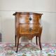 Commode Sauteuse Galbée En Marqueterie D’époque Louis XV XVIII Eme Siècle