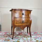 Louis XV Period 18th Century Curved Marquetry Chest of Drawers