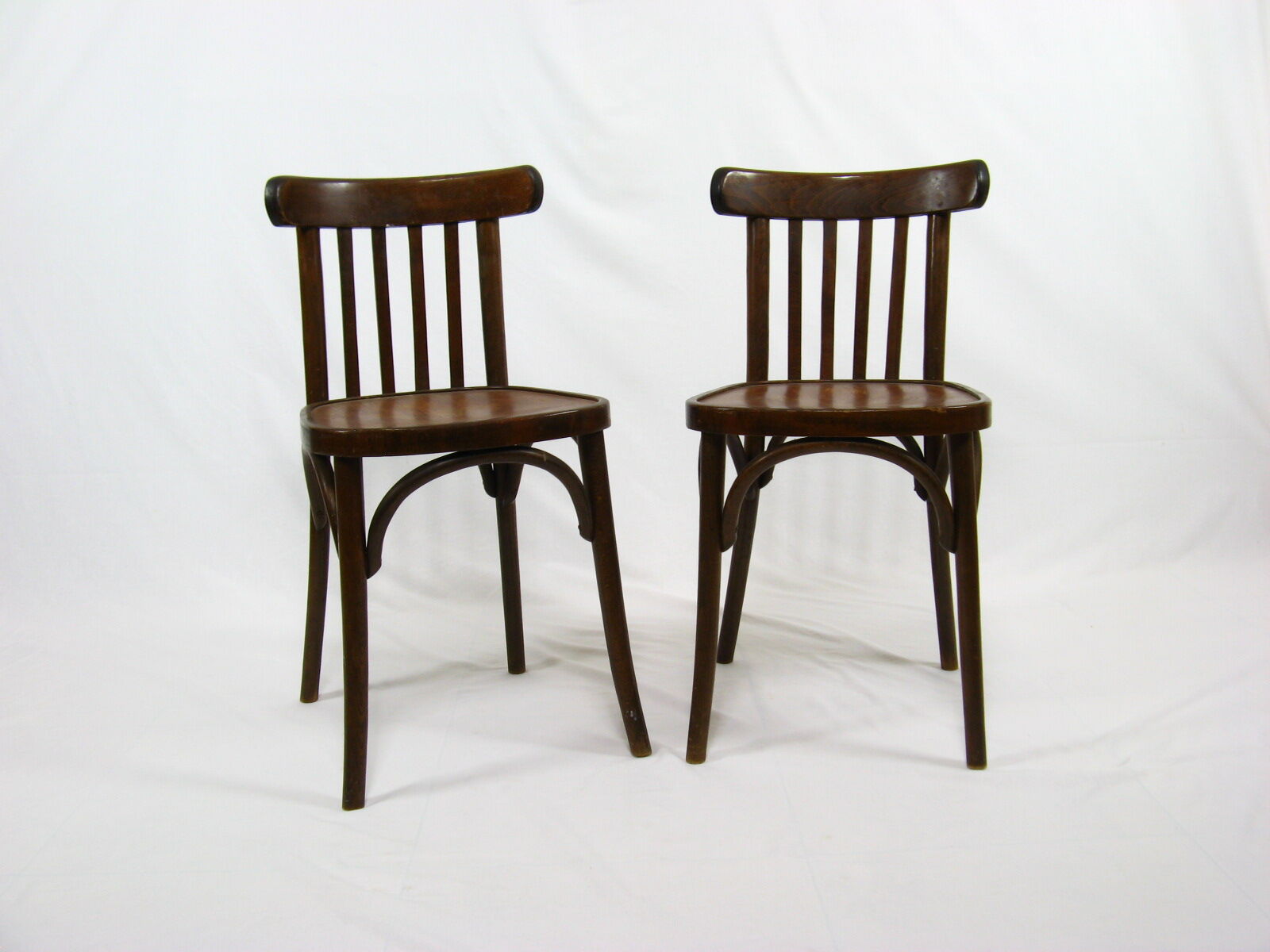 Pair of embossed bistro chairs
