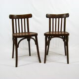 Paire de chaises bistrot gaufrée