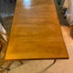 Stretchable solid teak table and ash top