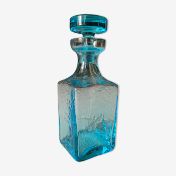 Carafe en cristal bleu turquoise
