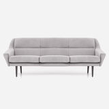 Canapé skagen argent velour, design scandinave
