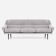 Canapé skagen argent velour, design scandinave