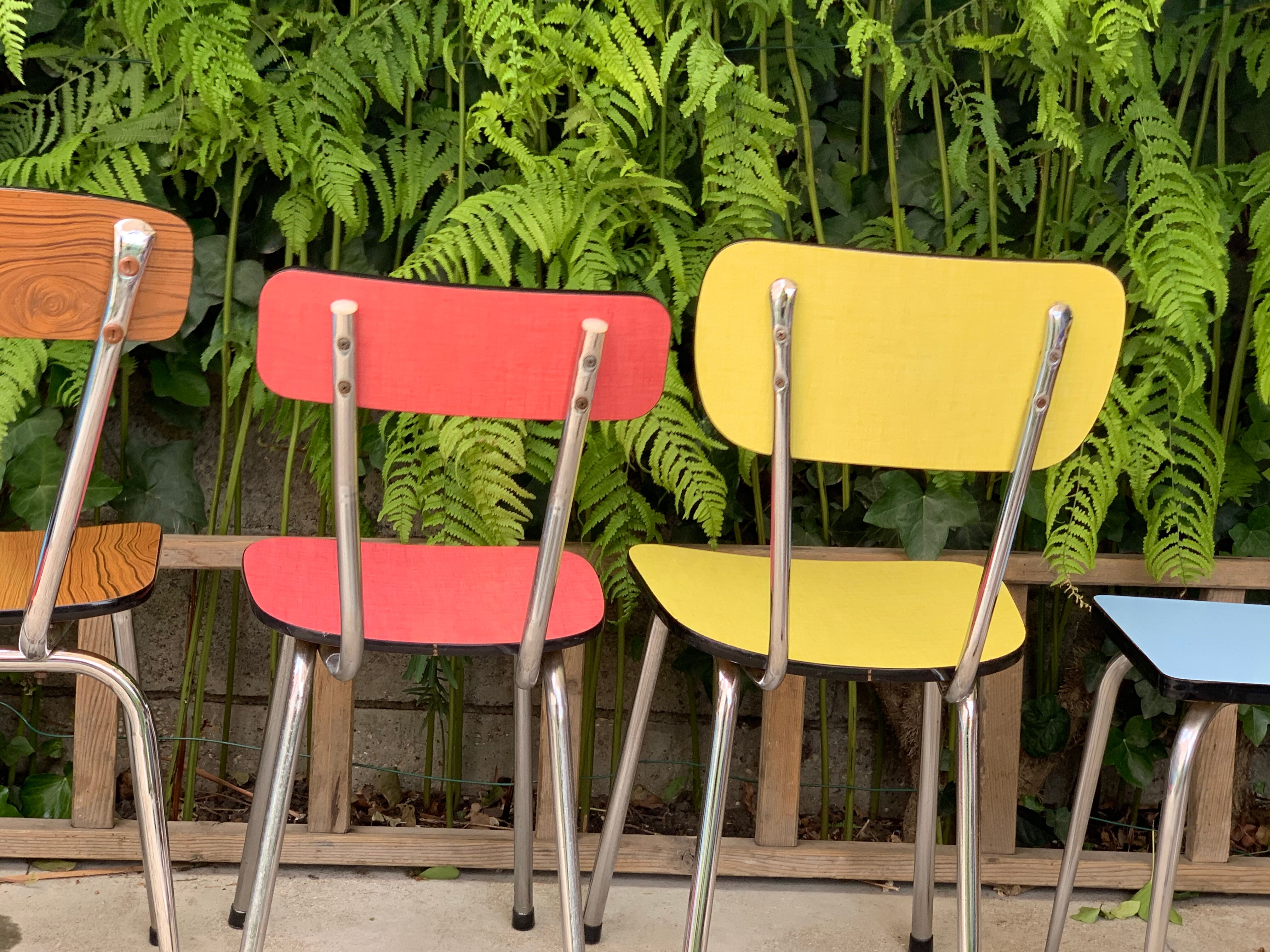 Mismatched formica chairs