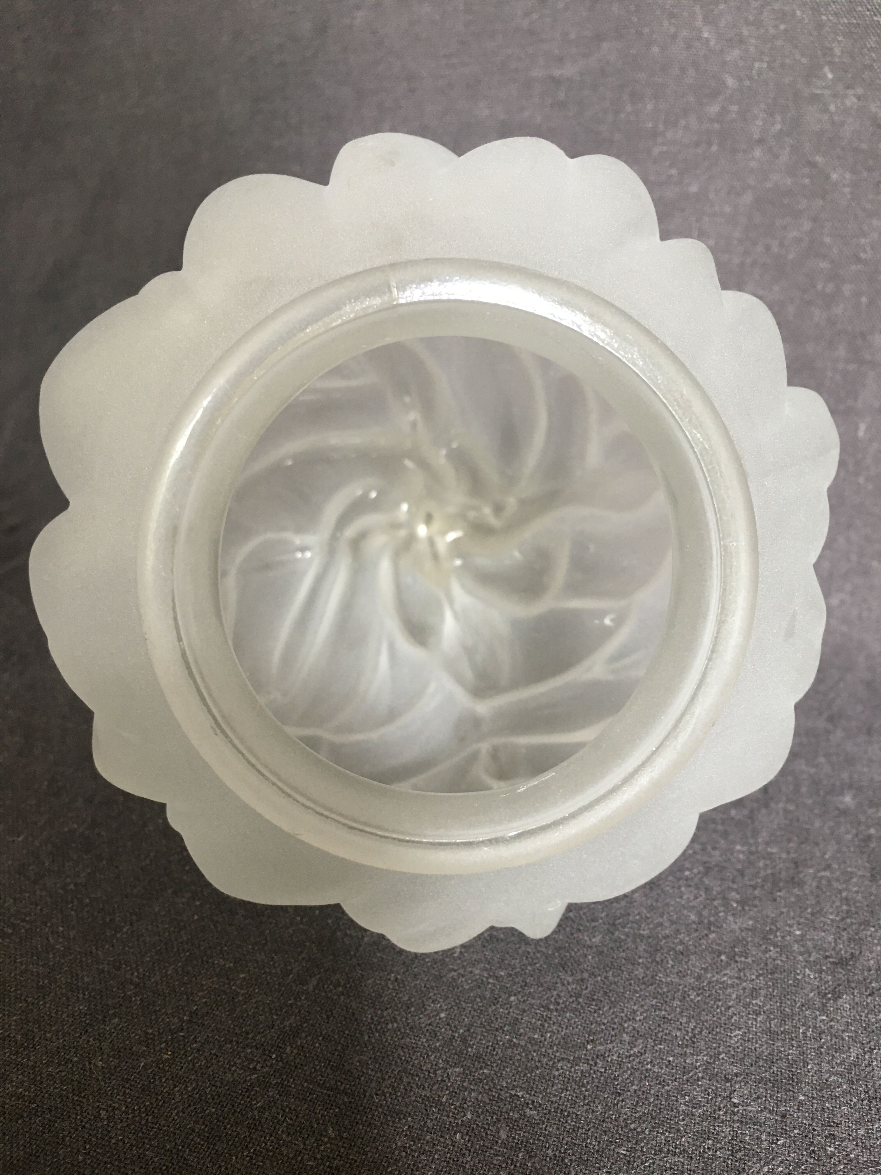 Frosted glass flame lampshade