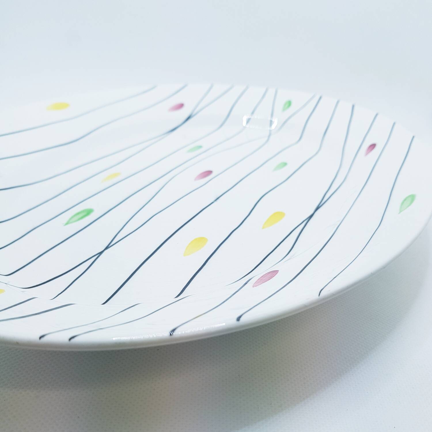 Mid century hand painted platter