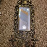 Miroir bougeoirs en bronze 18x46cm