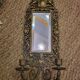 Miroir bougeoirs en bronze 18x46cm