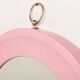 Italian pink mirror in the style of Artemide, 1970s