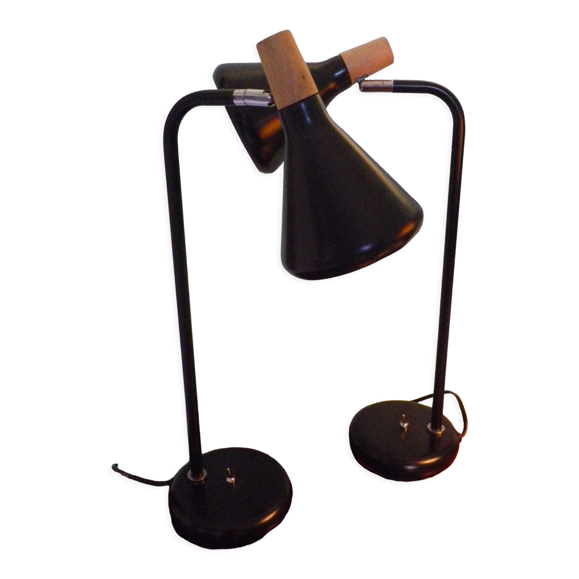 Lamps with tilting lampshade, Italian design from the 70s