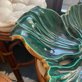 Flower glazed ceramic dish