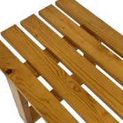 Vintage Scandinavian modern pinewood slatted bench from the 1960's