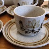 Coffee service sandstone "atelier d'art de lorraine" sarreguemines vintage