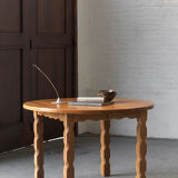 Extendable round dining table in oak, Denmark, 1970’s