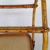 Vintage rolling rattan server