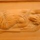 Wall plaque Woman bather, terracotta bas-relief