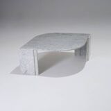 Gray Marble Drop-Shaped Coffee Table, 1980s