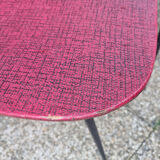 Four modernist chairs, steel, brass and skaï, 60s