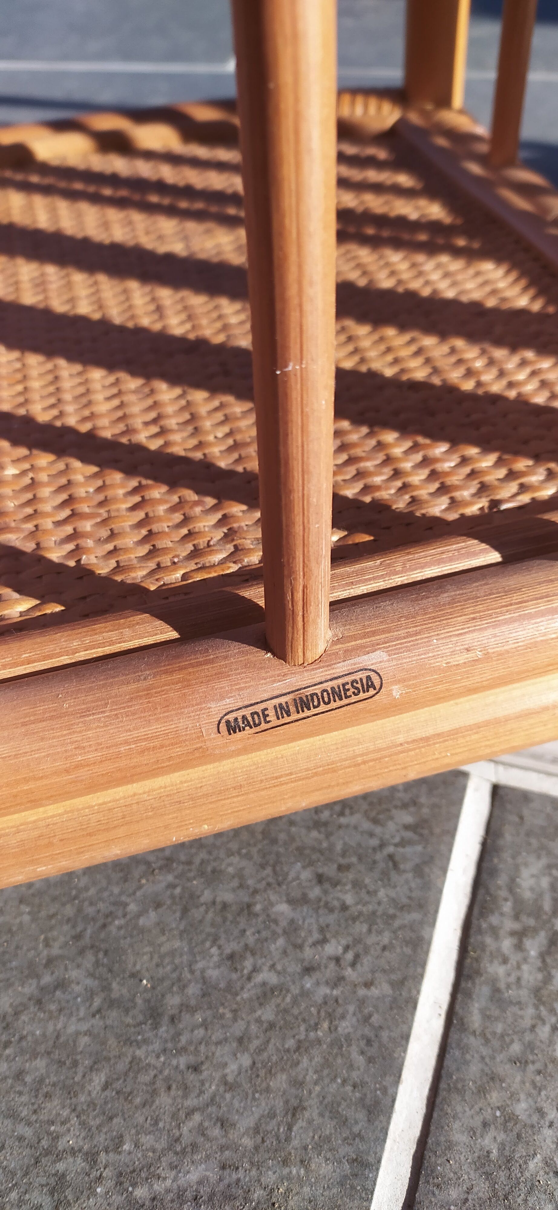 Pair of vintage bedsides in rattan and bamboo