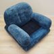 Blue armchair, Italian design, 1970s, production: Italy