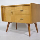 Mini Sideboard with Inlays Cabinet 1960s