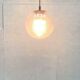 Large glass and brass planet ball pendant lamp from the mid-century German space age, 1960s.