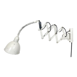 White Industrial Scissor Wall Lamp from Elektroinstala, 1960s
