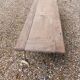 Solid wood living room coffee table with patinated chrome metal legs