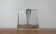 Modernist cubic glass vase from the mid-century, 1960s.