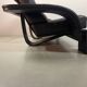 Black Leather Ake Fribytter “Kroken” Two-Seater Sofa for Nelo Möbel. Sweden