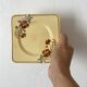Square dessert plates and cake dish, Pexonne, 1940s-1950s