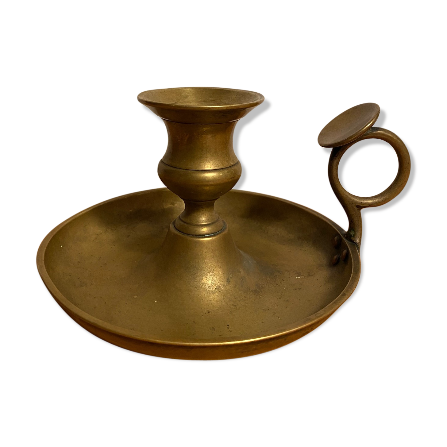 Brass cave rat bougeoir