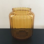 Scandinavian amber glass vase